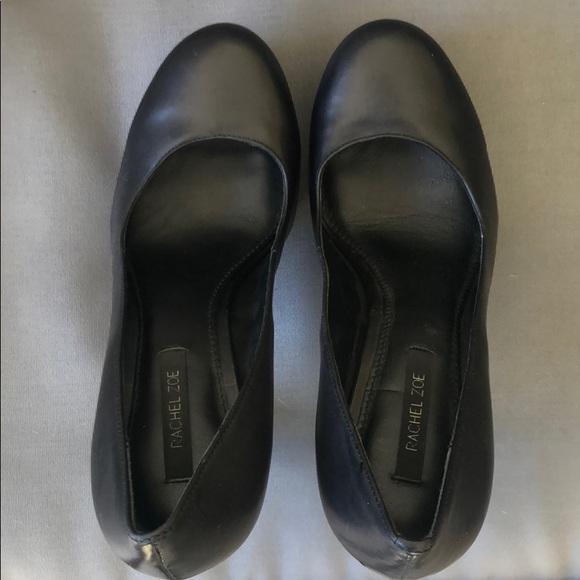 (Sold) Rachel Zoe Leila Leather Pumps Black Purple - Picture 7 of 8